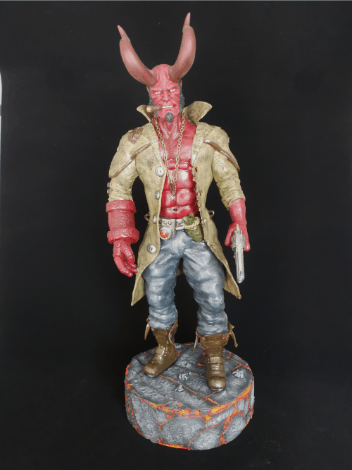 Hellboy Figur_Erstellt aus Polymer Clay und mit Acrylfarben bemalt